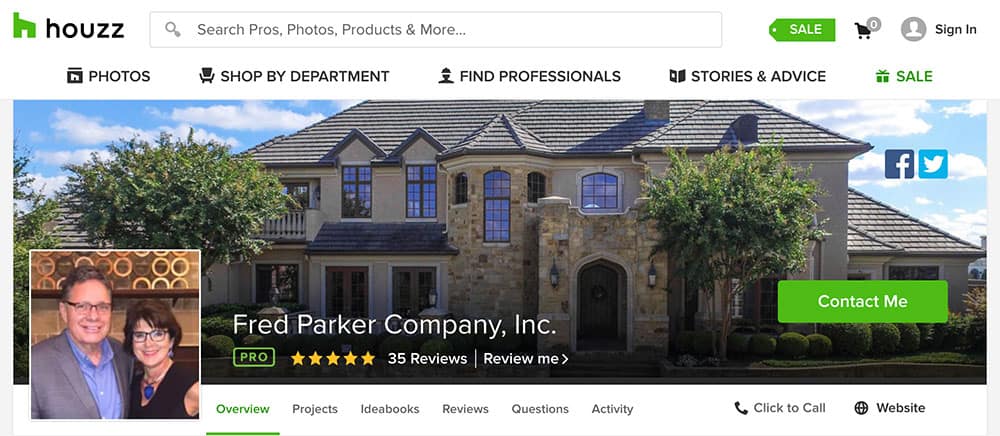 Fred Parker Houzz Account